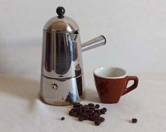 Retro LAVAZZA Carmencita 3 cup stovetop moka pot, vintage coffee pot, Italian espresso maker.