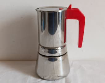 Bialetti, vintage Italian espresso maker, Italian stovetop moka pot, 4 small espresso cups