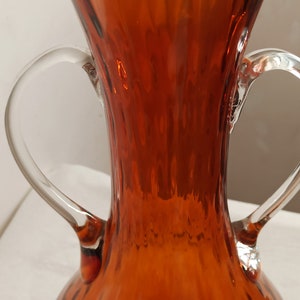 Early florentine glass vase hand-blown made in Italy