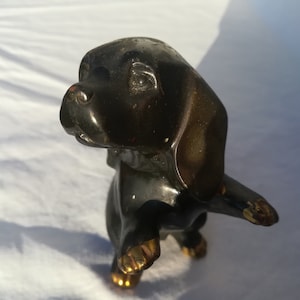 austrian cold bronze dog vienna 1900 antique led painted 10 cm