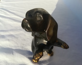 austrian cold bronze dog vienna 1900 antique led painted 10 cm