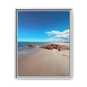 Beach Canvas Wall Art  Coastal Décor Ocean Print  Seaside Photography Tranquil Beach Scene  Coastal Living Home Décor