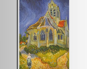 The Church at Auvers,Van Gogh Oil Painting Handmade Reproduction,Museum Quality