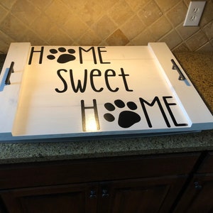 Puppy Home Sweet Home Stovetop Cover and Serving Tray - Perfect for Kitchen Decor and Entertaining