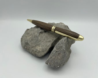 Walnut and Gold Wood Twist Pen