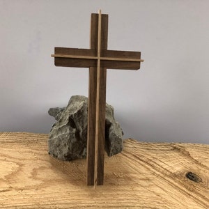 Handmade Black Walnut and Maple Cross