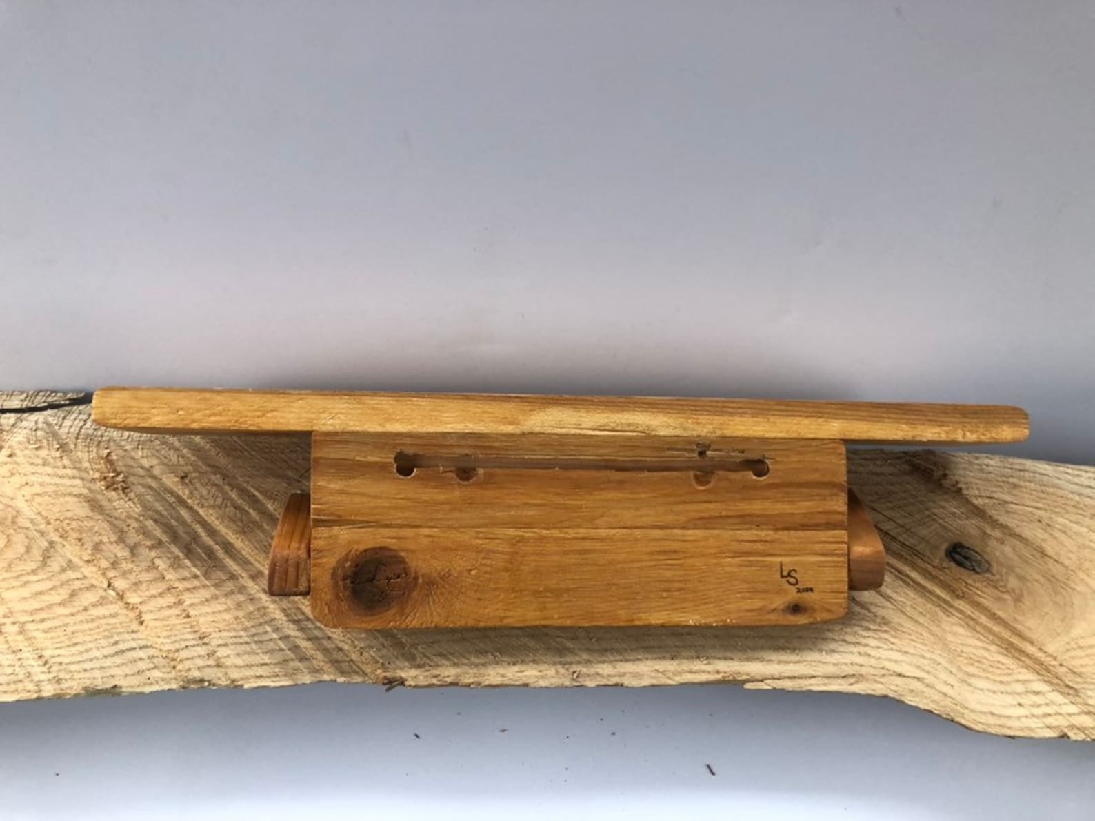 Rustic Cedar Shelf With Hanging Hooks Etsy