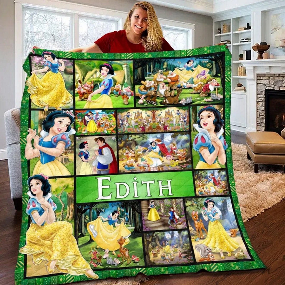 Personalized Disney Snow White Fleece Blanket Snow White Etsy