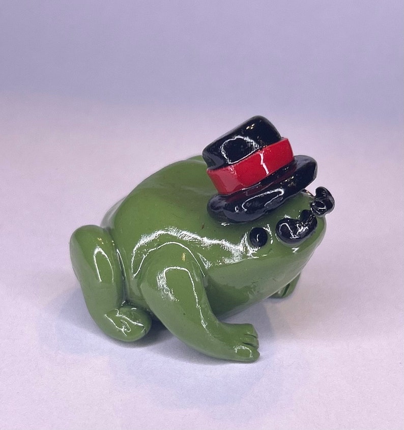 Gentleman frog figurine image 2