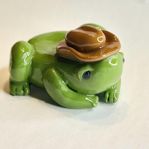 Cowboy Frog figurine