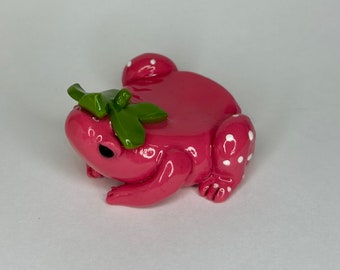 Strawberry frog figurine