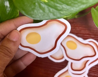 Fried Egg Sticker// breakfast// vinyl waterproof