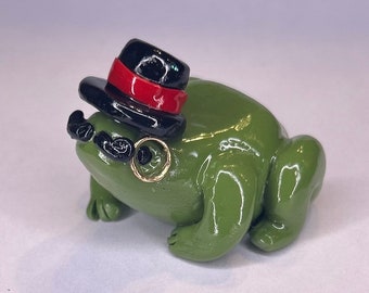 Gentleman frog figurine