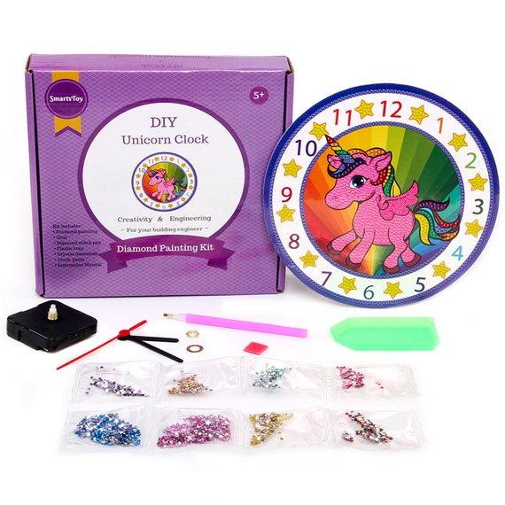 Clock DIY Kits for Girls & Boys Paint Your Own Unicorn With