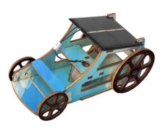 Panzisun DIY Assemble Toy Solar Car Set Science Educational Experiment Kit Training Hand-on Skills Creativity Stem for Kids Students Adults Teens Green 
