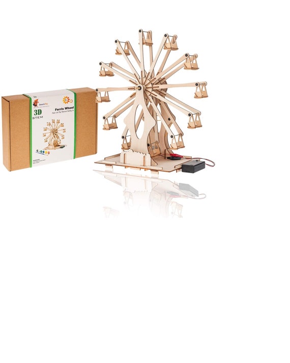 Kit de construction de grande roue en bois bricolage Jouets éducatifs DIY  STEM pour garçons et filles Kits de modèles de construction de travail 3D  Assemblage Jouet enfants -  France