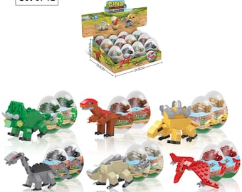 Easter Egg Hunt-Dinosaur Toys – 12 Surprise Dinosaur Eggs Building Blocks STEM Toys for Boys & Girls – 7-in-1 Kids Toys – Educational Toys