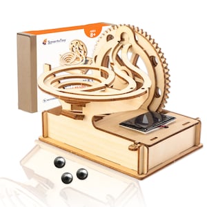 DIY Handmade Wooden Marble Runs battery and Solar Power- For Kids 8-12 3D Puzzles Marble Maze Science Building Kits for Kids