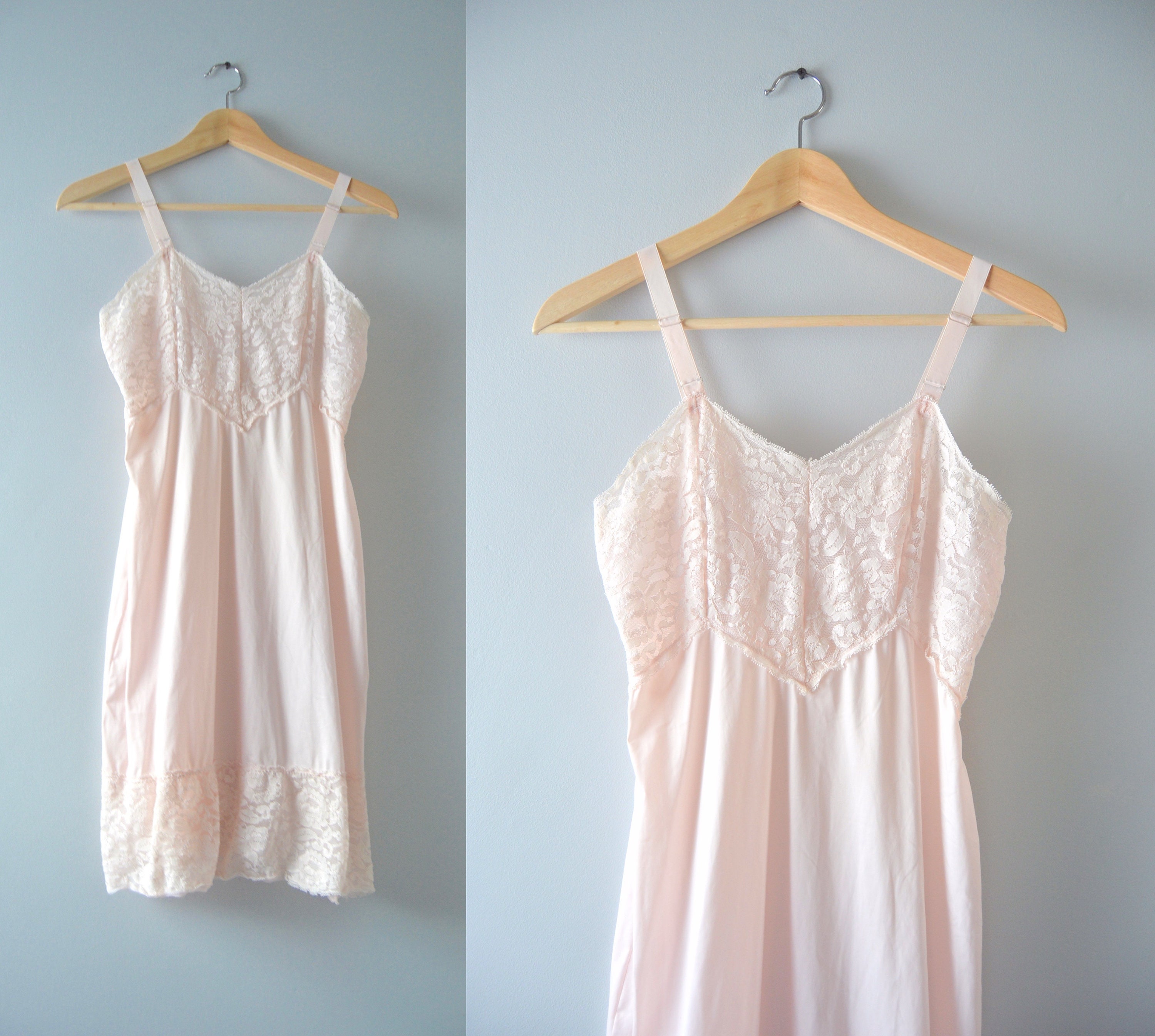 pale pink slip dress