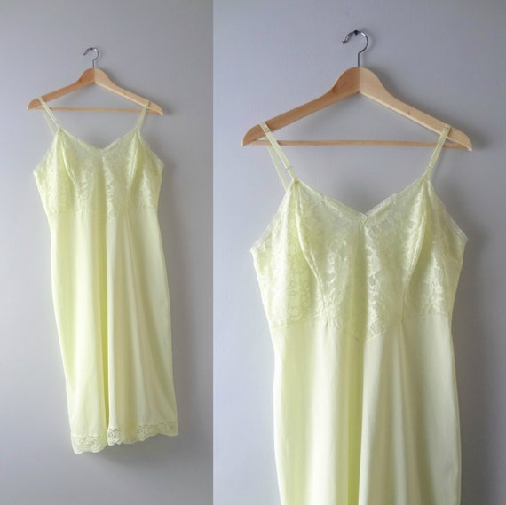 pale yellow slip dress