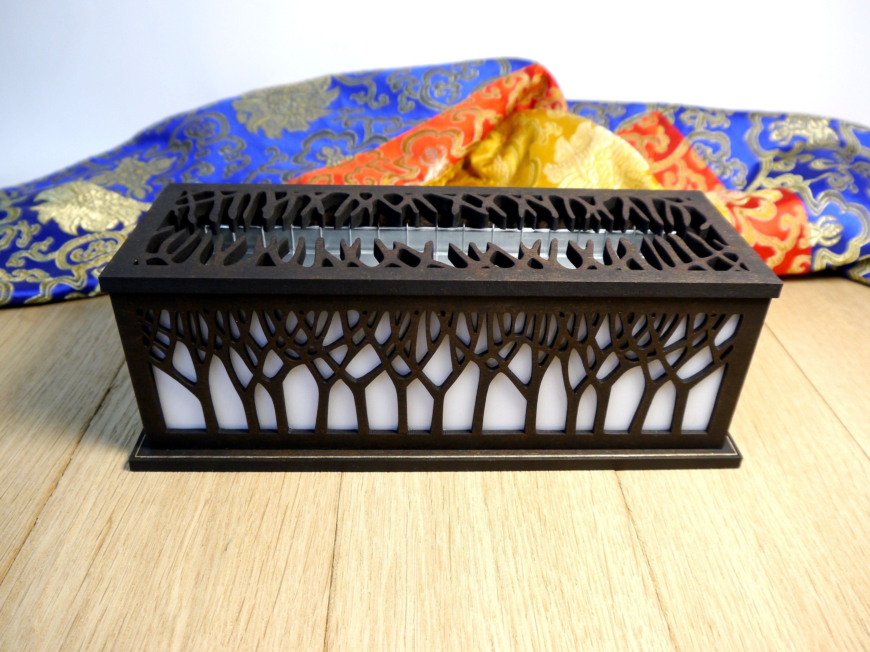 Incense burner with storage box // Fire safe // Hand painted Etsy