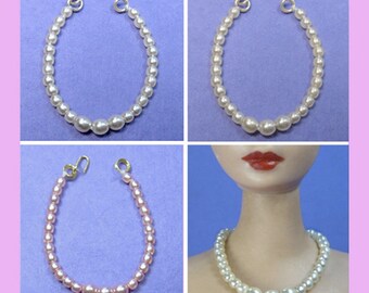 Barbie Dreamz PURPLE DROP PEARL NECKLACE Chain Pendant Doll Jewelry