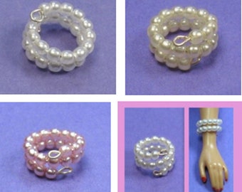 Dreamz LIGHT PINK GRADUATED PEARL NECKLACE VINTAGE REPRO Doll Jewelry for Barbie