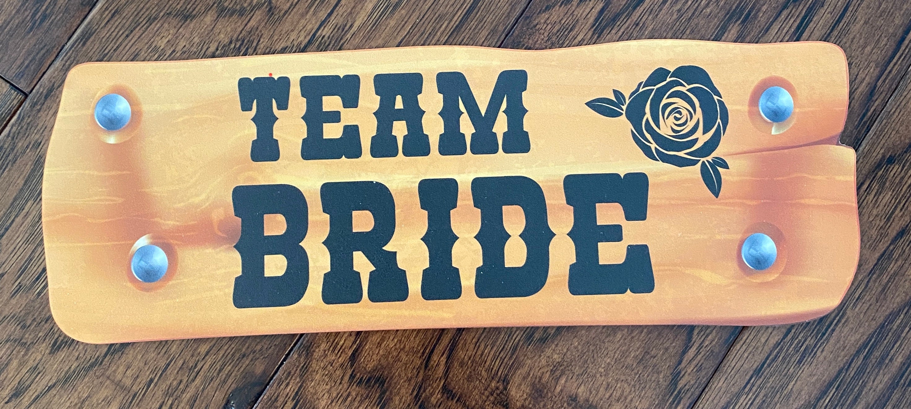 Team Bride Country Western Wedding Photo Booth Prop PVC Durable