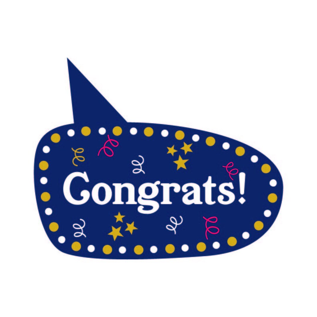 Printable photo booth sign congrats bubble etsy