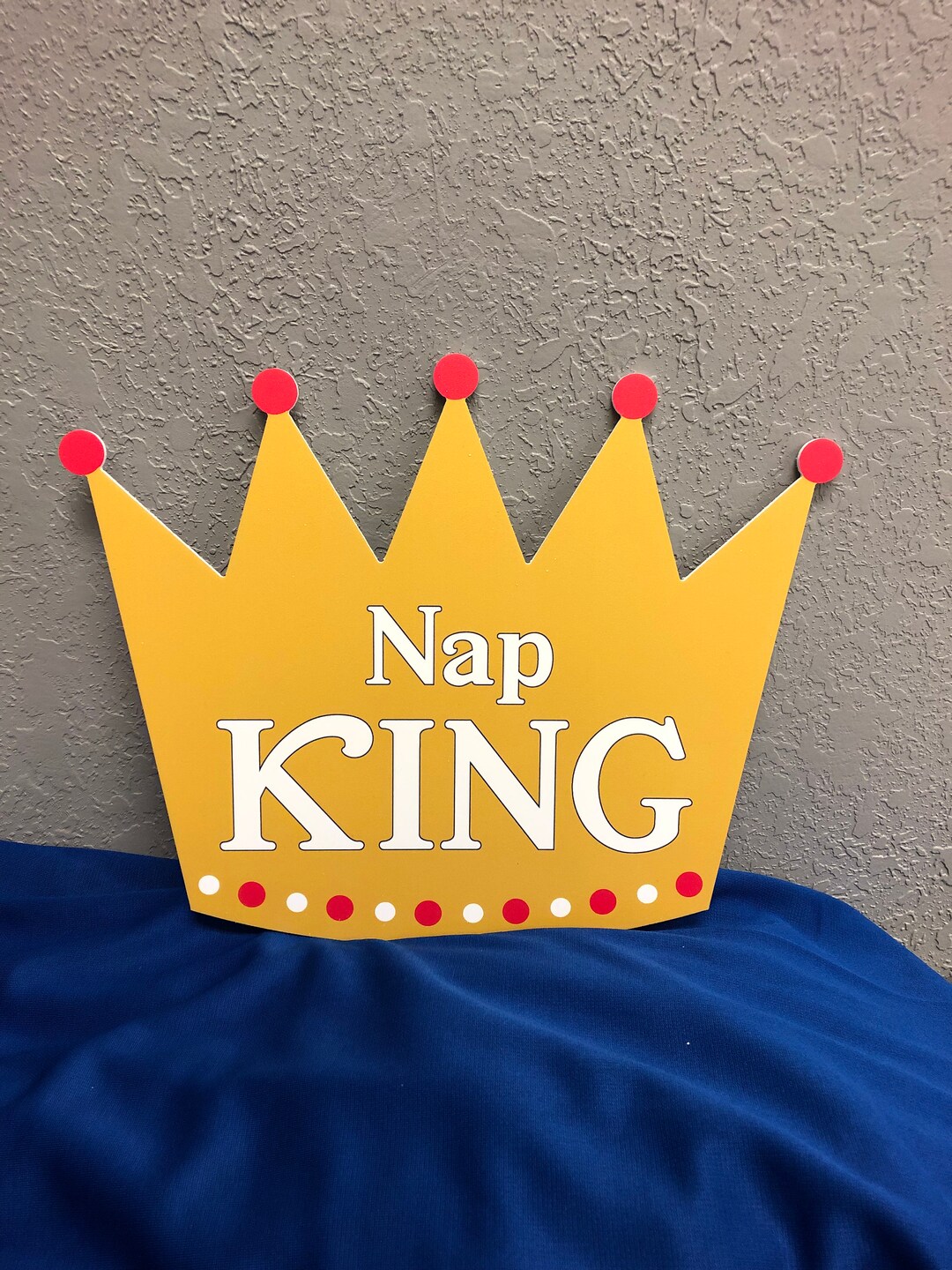 Nap King Crown Photo Booth Prop PVC Durable Etsy