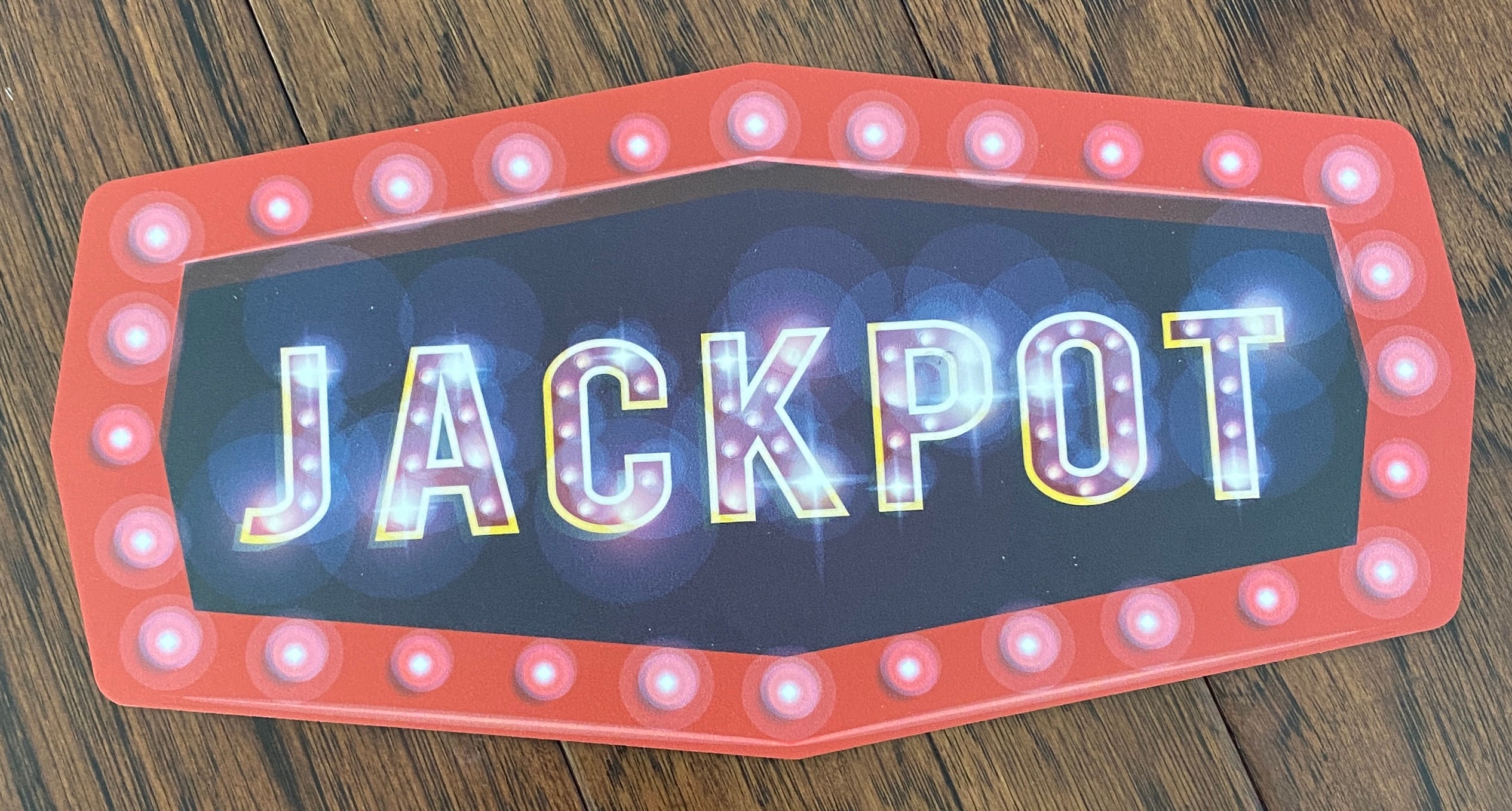 Jackpot Casino Party Photo Booth Prop PVC Durable