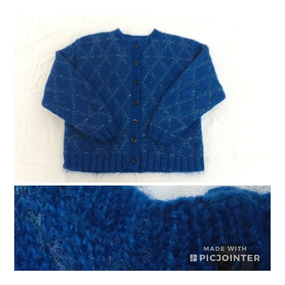 mohair Jumper 1980s hand knitted cardigan sweater