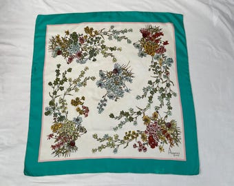 Asprey London vintage zijden sjaal van topkwaliteit klassiek bloemdessin uit de jaren 60/70