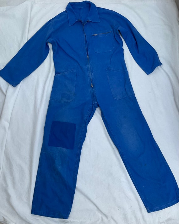 Unisex Vintage British Army Workwear Overalls Jumpsuit Boiler Suit