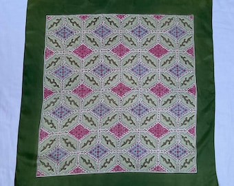 Liberty vintage zijden sjaal van keperstof Vroeg ontwerp paisley-typelabel bevestigd