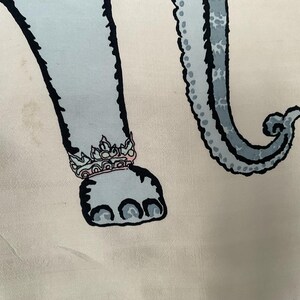 Jim Thompson vintage Shang tun zijden sjaal Goede staat groot formaat 83,5 cm x 89 cm afbeelding 5