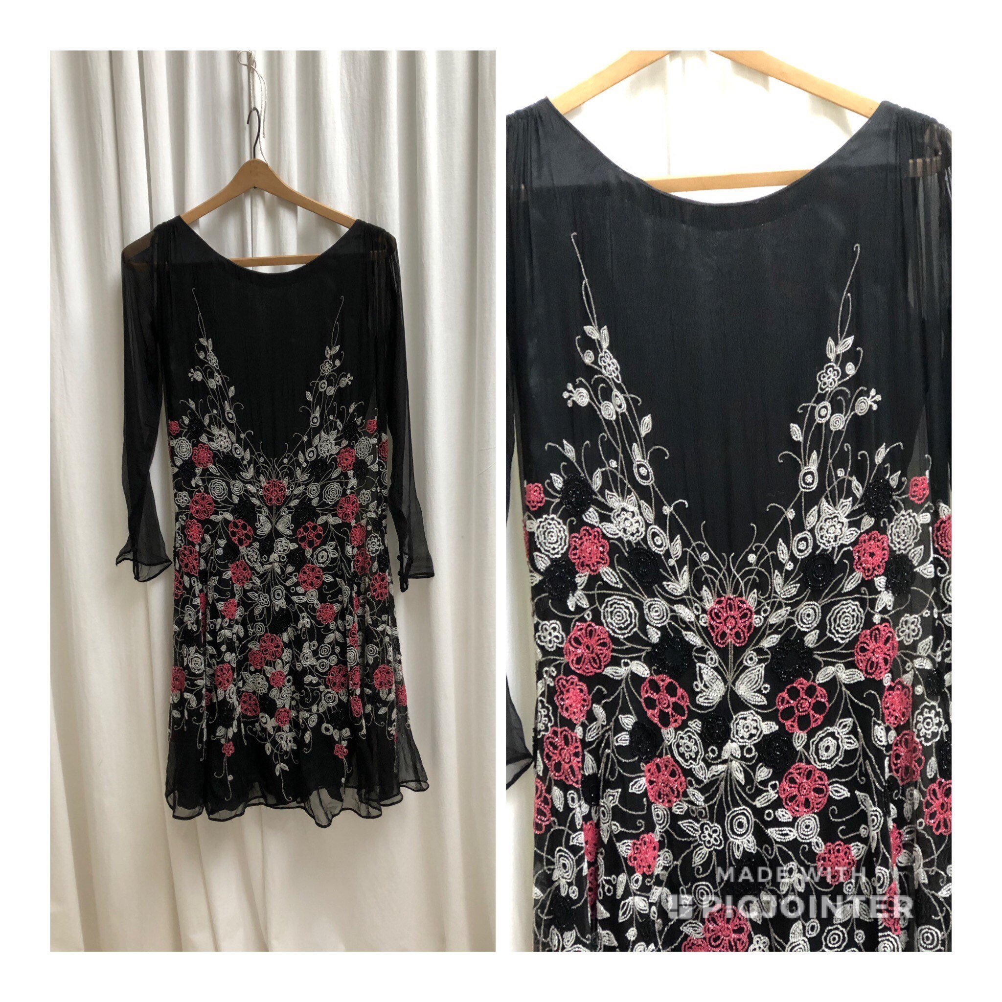 Image of S Beaded Party Dress From France Excellent Condition – Small Size Collectors’ Piece