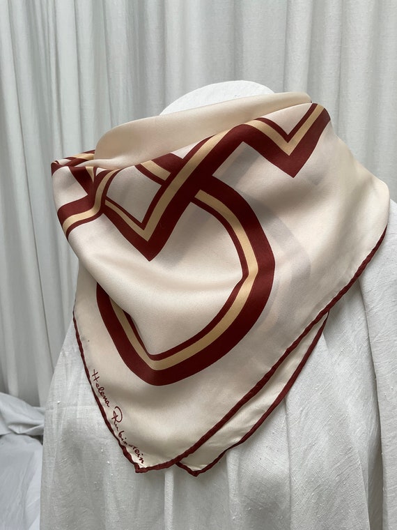 Helena Rubenstein Vintage silk scarf 1960s – 70s … - image 9