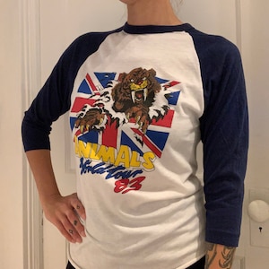 Animals Raglan / Animals World Tour 83 / 80s / 80s Classic Rock / Band Tour Shirt