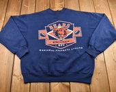 Vintage 1990s Chicago Bears Graphic Crewneck Sweatshirt NFC 90s Pullover NFL Vintage Sportswear Athleisure Made In USA