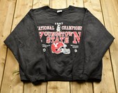 Vintage 1990s Youngstown State University Crewneck Made in USA Helmet Graphic NCAA Sweatshirt Americana Sportswear Athleisure