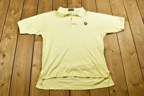 Vintage 1980s  Polo Shirt Men's L / Kellog's / Tony the Tiger / Embroidered Character / Athleisure / Sportswear / Vintage Athleticwear