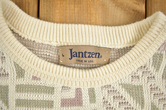 Vintage 1990 Jantzen Knit Abstract Sweater / Vint… - image 4