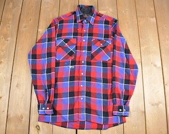 Vintage 1980s Back Packer Plaid Button up Shirt / 80s Shirt Vintage 1980s Back Packer Plaid Button up Shirt / 80s Shirt