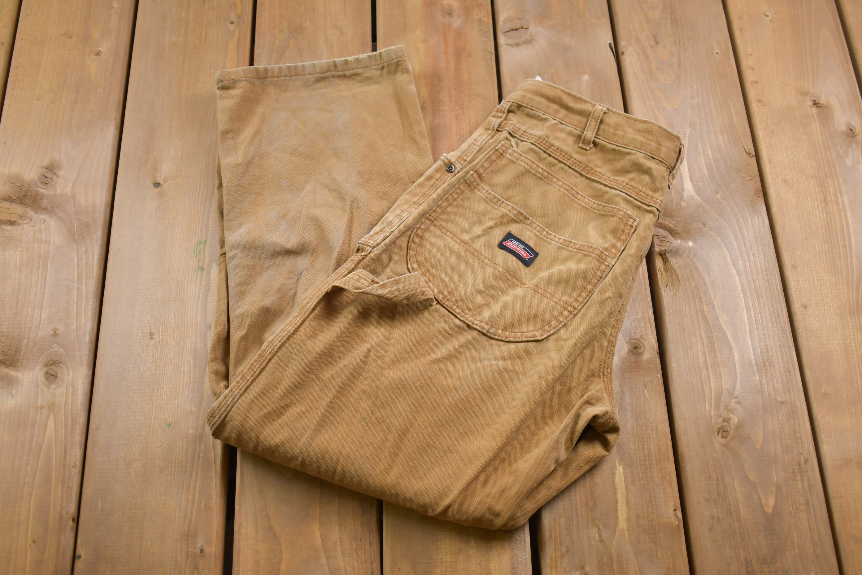 Vintage 1990s Dickies Double Knee 32 X 28 / 90s Carpenter Pants 