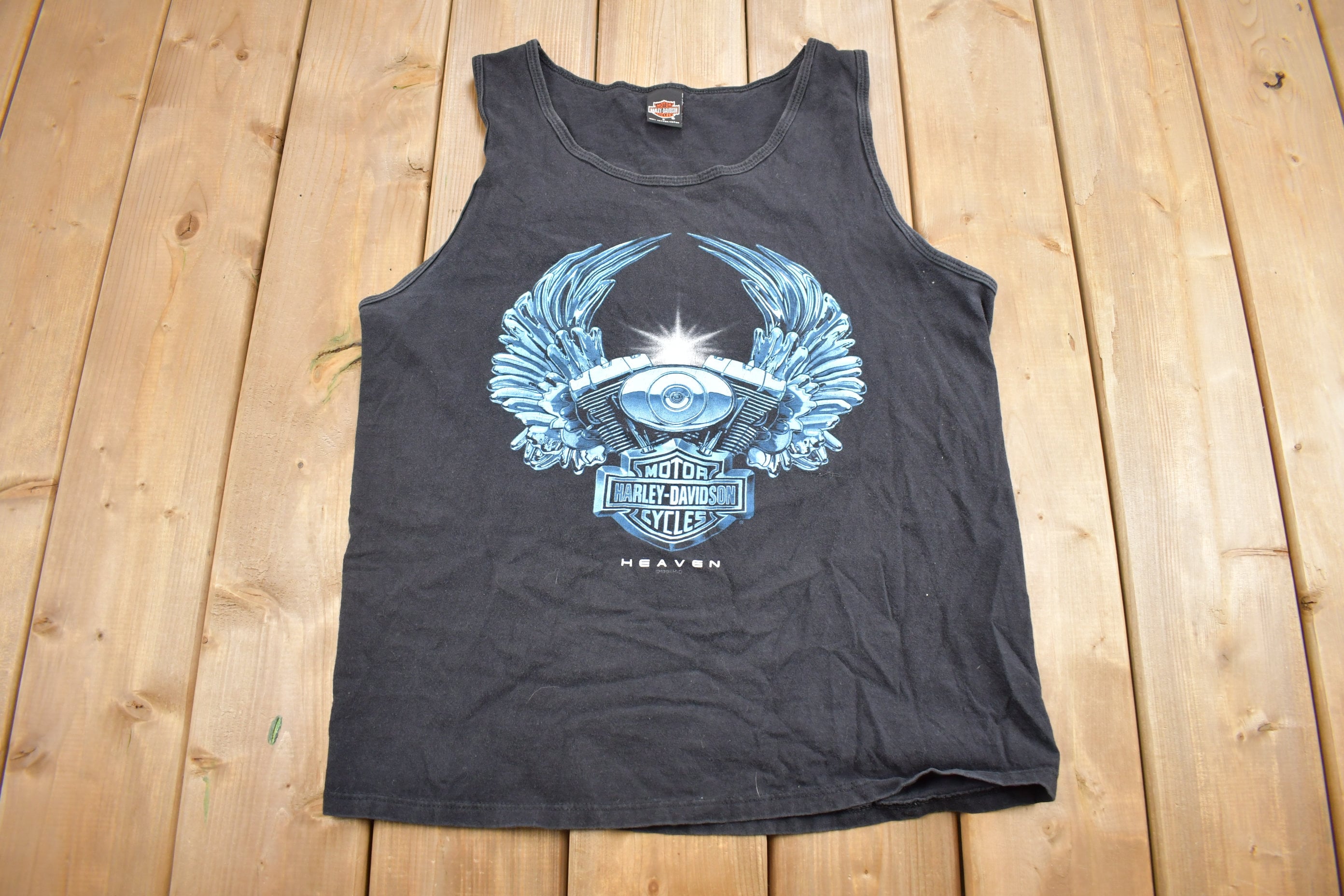 Retro Tank Harley Shirts Vintage 1998 Harley Davidson Heaven Las