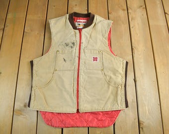 Vintage 1990s Tough Duck Quilt Lined Traditional Coat / Made in