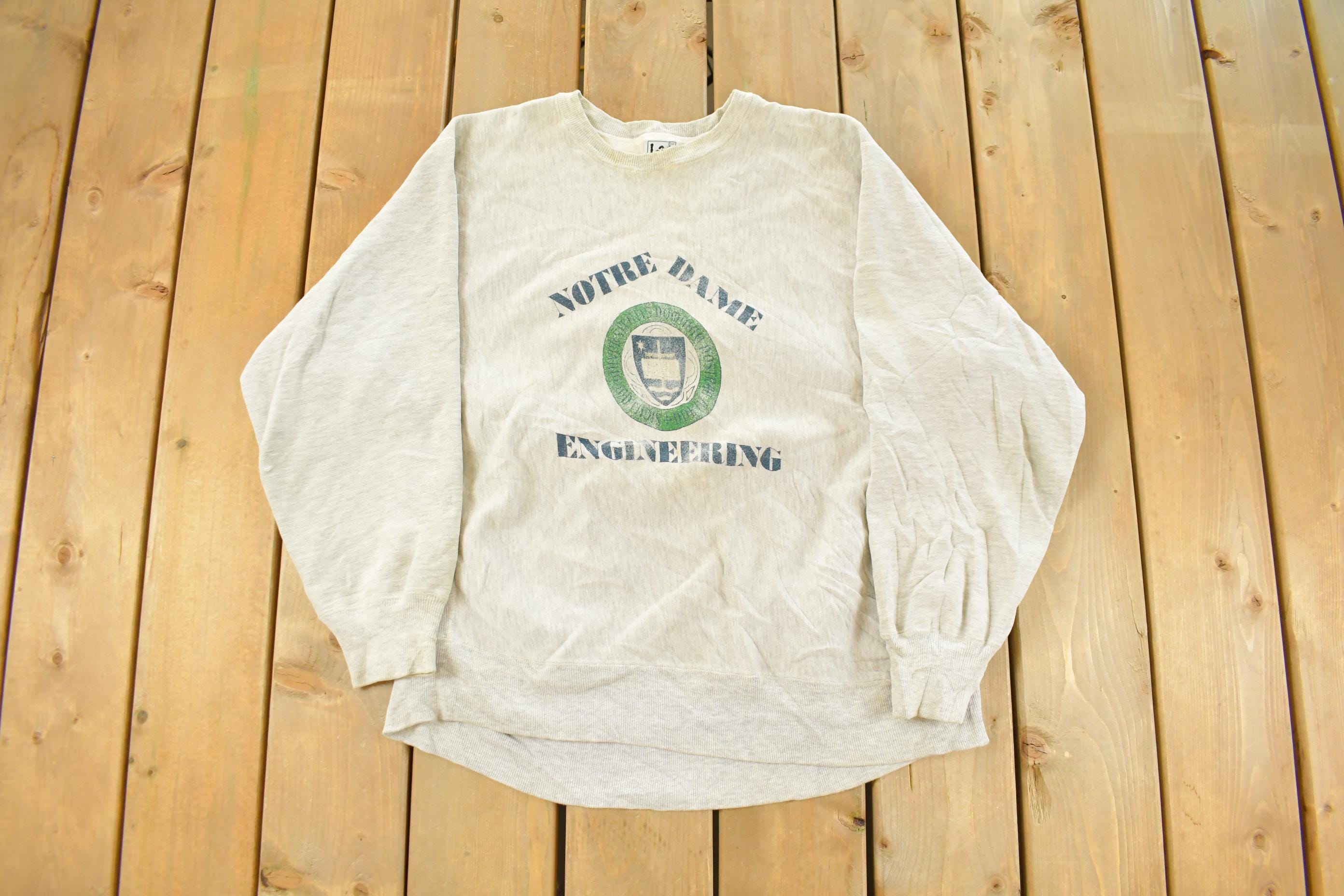 Vintage 1990s University of Notre Dame Engineering Lee Cross Grain 