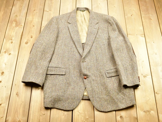 Vintage Harris Tweed Hand Woven Scottish Wool Button up Blazer