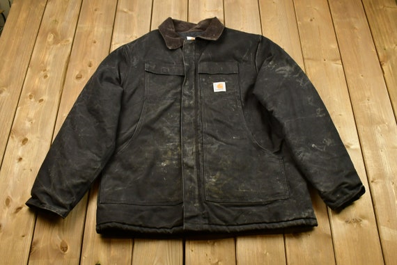 Vintage 1990s Distressed Carhartt Chore Coat / Vintage Workwear